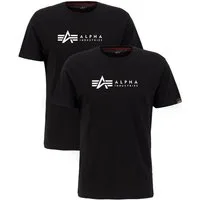 Alpha Industries T-Shirt Alpha Label T-Shirt 2 Pack