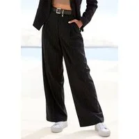 LASCANA Palazzohose mit Nadelstreifen und weitem Bein aus weicher Webware Sommerhose im Business-Look, elegante und bequeme Anzughose