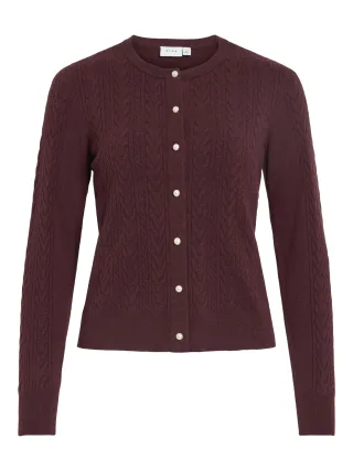 VILA - VIKERRY CABLE L/S KNIT CARDIGAN-NOOS Port Royale - Gr. - M
