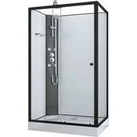 Sanotechnik Komplettdusche VIVA, BxT: 120x80 cm, Einscheibensicherheitsglas, rechteckig, mit Massagedüsen
