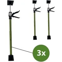 TRUTZHOLM Montageklemme 3x Türspanner Zargenspanner Klicksystem Teleskopstütze Einhandstütze, B: 8 cm, L: 117 cm, (3erSet, 3-tlg), höhenverstellbar