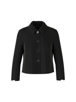Marc Cain Essentials - Kurze Jacke mit Kentkragen black - Gr. - 46