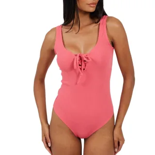 Brave Soul - Bodysuit für Damen, Zum Schnüren (Pink)