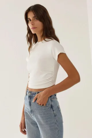 Rüschendetail Cropped Top