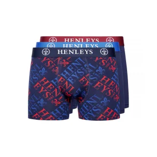 Henleys - "Rutlers" Boxershorts für Herren(3er-Pack) (Bunt)