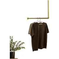 RSR Hangers Kleiderstange Garderbe Industrial L-Form Garderobenstange Gold