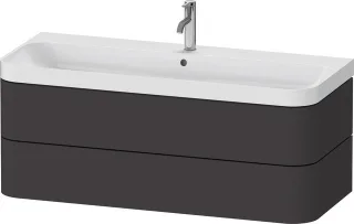 Duravit Happy D.2 Plus c-shaped Set wandhängend Graphit 1175x490x480 mm - HP4349O80800000 HP4349O80800000