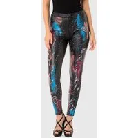 Cipo & Baxx Leggings Hose mit extravaganten Print