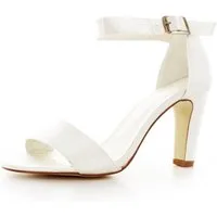 White Lady 887 ivory Satin - einfärbbarer Brautschuh Sandalette