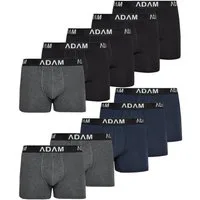ADAM JEANS Boxershorts Herren Boxershorts aus extra weicher 100% Baumwolle Trunks Men Boxer-1 (10-St., 2er Set, 6er Set, 8er Set, 10er Set, 12er Set) Boxershorts Herren Boxer Shorts Männer Unterhosen Trunks Underwear