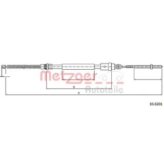 Metzger Handbremsseil hinten links Peugeot 406 10.6201