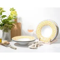 CreaTable Pastateller Gourmet Athena, Teller Set, 4-tlg., (4 St), Griechische Eleganz, Vielseitig einsetzbar