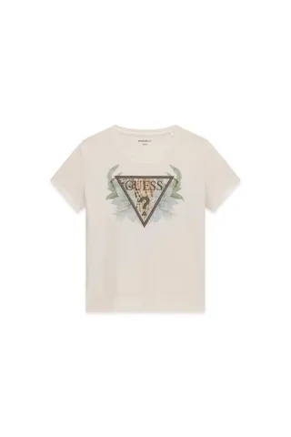 Guess - SS CN FLOWER TRIANGLE TEE Pure White - Gr. - XS