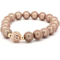 Impala Perlenarmband little Funky, leuchtende 3 D Perlen mit Shamballa Glitzerkugel