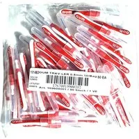 GUM Interdentalbürsten GUM TRAV-LER Interdentalbürsten rot 0,8mm - 50 Stück im Beutel