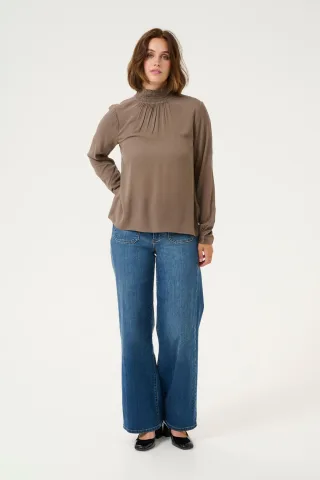 Langarm-Bluse Regular fit Major Brown