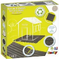 Smoby Spielhaus Spielhaus Zubehör Bodenplatten-Set mit Klicksystem 6 Stück 7600810907