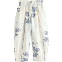 Next Leinenhose Hose mit Barrel-Bein und Leinenanteil, Petite (1-tlg)