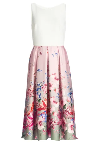 SWING - Cocktailkleid mit Bordüren-Print soft pink/multi - Gr. - 44