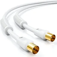 deleyCON deleyCON 10m TV Antennenkabel Koaxial Kabel HDTV DVB-T DVB-T2 Radio TV-Kabel