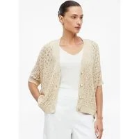 s.Oliver Cardigan Strickjacke Kurzarmstrickjacke mit Ajourmuster