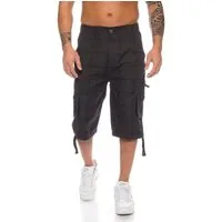 Kendindza Collection Cargoshorts 3/4 Bermuda Shorts Herren, Kurze Hose Herren, Cargobermuda Taschen Kopf und Reißverschluss Cargohose