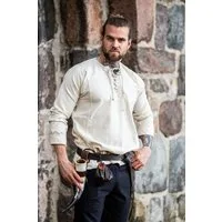 Leonardo Carbone Wikinger-Kostüm Bauernhemd Natur "Felix" XXXL