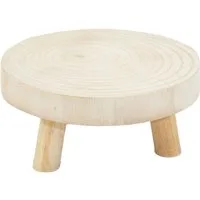 Spetebo Blumenhocker Baumscheibe Pflanzenständer natur rund - 20 cm (Packung, 1 St., Pflanzenständer mit 3 Beinen), Holz Blumenhocker Blumenteller