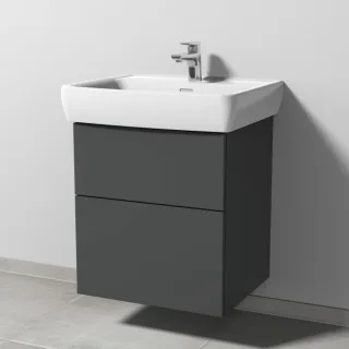 Sanipa 3way Waschtischunterbau zu Laufen Pro A Waschtisch mit 2 Auszügen, Anthrazit-Matt SM75622