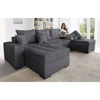 COLLECTION AB Wohnlandschaft Josy XL U-Form, B: 313 cm in Cord, Cord-Mix, Bettfunktion, Bettkasten & 2 Zierkissen, Federkern