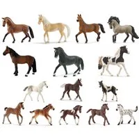 Schleich® Spielfigur Tierfiguren - Pferde-Set 15-teilig