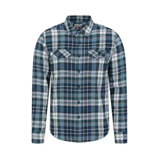 Mountain Warehouse Herren Trace Flannel Langarm-Shirt (Hellblau)