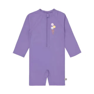 Lässig UV-Schutz Langarm Schwimmanzug, lila
