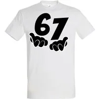 Youth Designz Print-Shirt Herren T-Shirt "67" lustig Fun-Print Statement Geschenk Trend mit witzigen und humorvollen Aufdruck als Geschenk für Männer