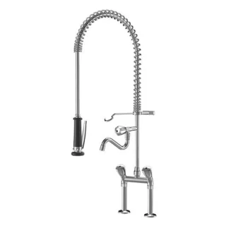 KWC Zweigriffmischer GASTRO Geschirrbrause AD153, A300, Stand, chromeline,125439 125439