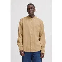 Blend Langarmhemd BHBobby Shirt mandarin Stilvolles Langarmhemd aus Leinenmix