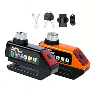 XANES Bicycle Alarm Disc Brake Lock 120dB Loud Anti-Theft Alarm Security Wheel Disk Padlock Waterproof Scooter Disc Lock