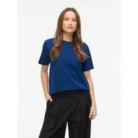 Vila Kurzarmshirt VINORA S/S T-SHIRT - NOOS Baumwollmischung, regular fit