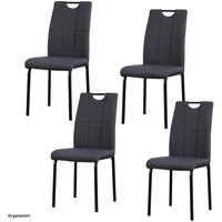 HTI-Living Polsterstuhl Esszimmerstuhl Denton Webstoff Grau 4er-Set (Set, 4 St), Polsterstuhl