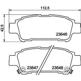 Hella Bremsbel?ge hinten Toyota Avensis Previa Sienna