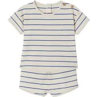 vertbaudet Shorts Baby-Set: T-Shirt & Shorts aus Waffelpikee