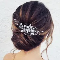 MOPUEA Haarspange Haarkamm 5 Stück Hochzeit Haarschmuck Set, Perle Strass Brautschmuck