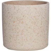 INNA-Glas Blumentopf Keramik Blumentopf Araya, gesprenkelt, beige, 10cm, Ø10cm