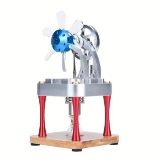 NikolaToy M16CF Hot Air Stirling Engine Model CNC Machined Aluminum Alloy Design Creative Desktop Ornaments Decoration S