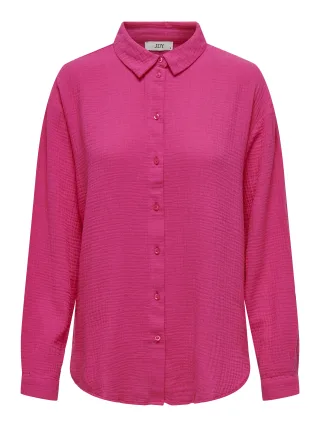 JDY - JDYTHEIS LIFE L/S LOOSE SHIRT WVN NOOS Fuchsia Purple - Gr. - M
