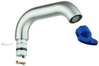 GROHE Rohrauslauf Essence 13373 für EH-Waschtischbatterie M-size supersteel, 13373DC0 13373DC0