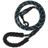 relaxdays Hundeleine Gepolsterte Hundeleine schwarz 150 cm, Nylon (1-tlg)