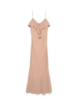 VERO MODA - VMMAGDALINA SL MAXI DRESS EXP Coral Pink - Gr. - M