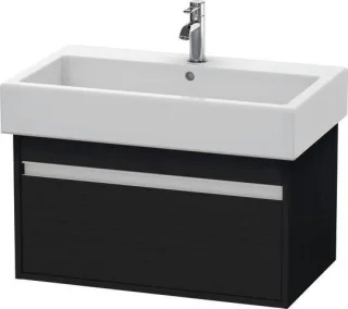 Duravit Ketho Waschtischunterbau wandhängend Eiche Schwarz Matt 750x440x410 mm - KT668701616 KT668701616