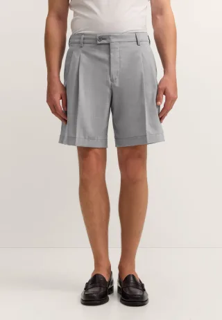 bugatti Shorts "Loose Fit" aus Woll-Baumwoll-Mix mit Struktur